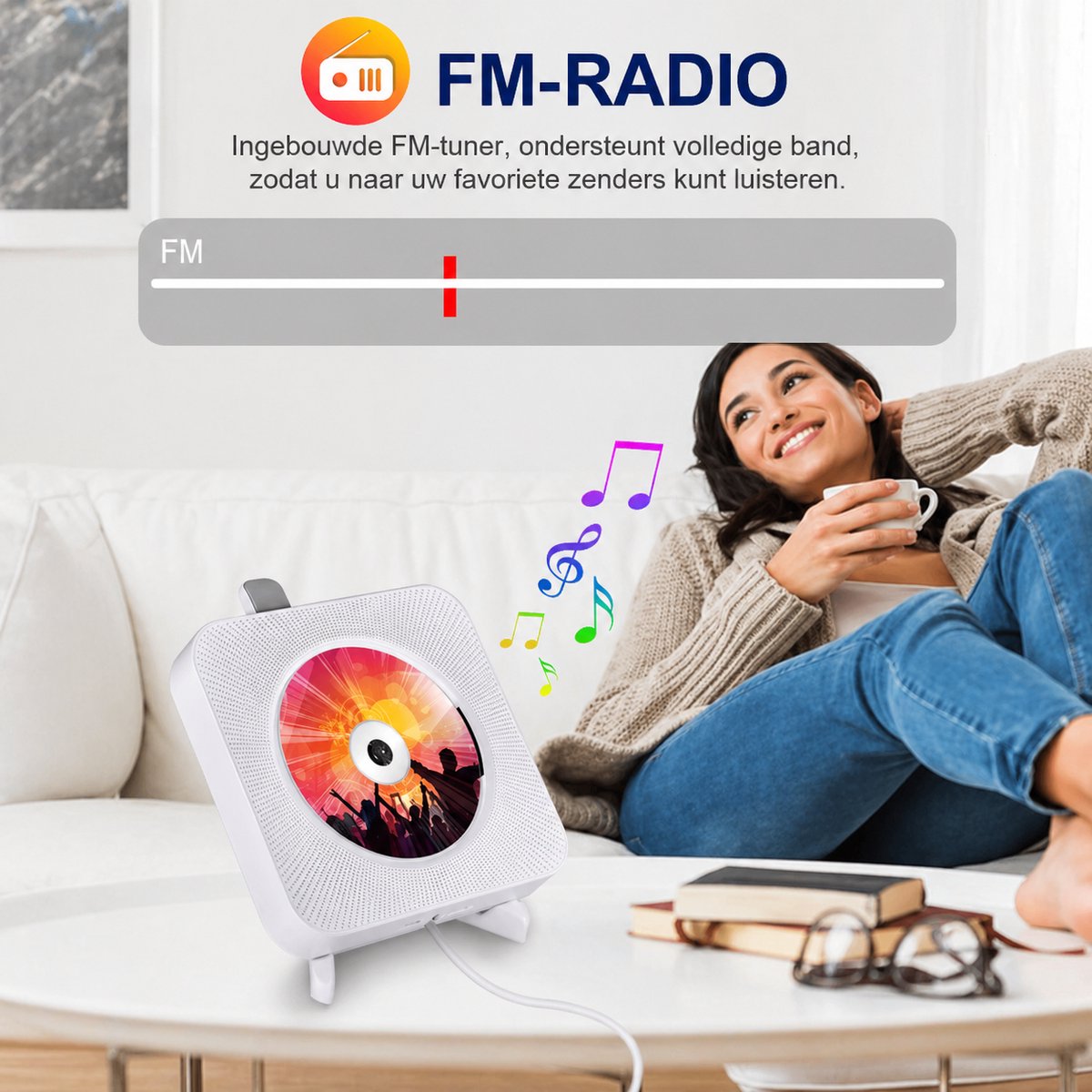 CD Speler - Met FM-Radio/Bluetooth/USB thumbnail 6
