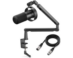 FIFINE T688 XLR - USB / XLR - Dynamische Microfoon - Met Boom Arm - Streaming - Podcasting - Gaming - Geschikt voor PS4 / PS5 / PC - Zwart