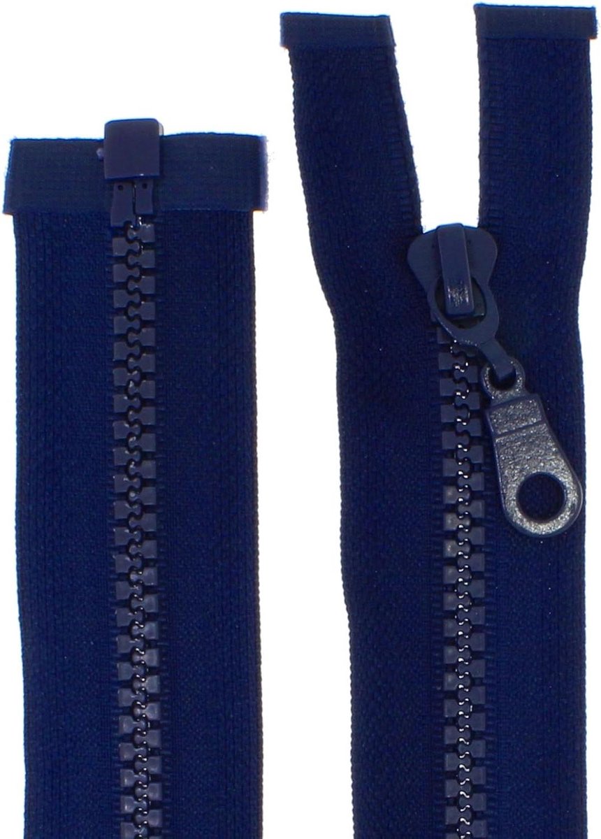 Kunststof Ritssluiting - Deelbare Rits - Kleding Reparatie - Middelgrove Tanden - 30 cm - Donkerblauw