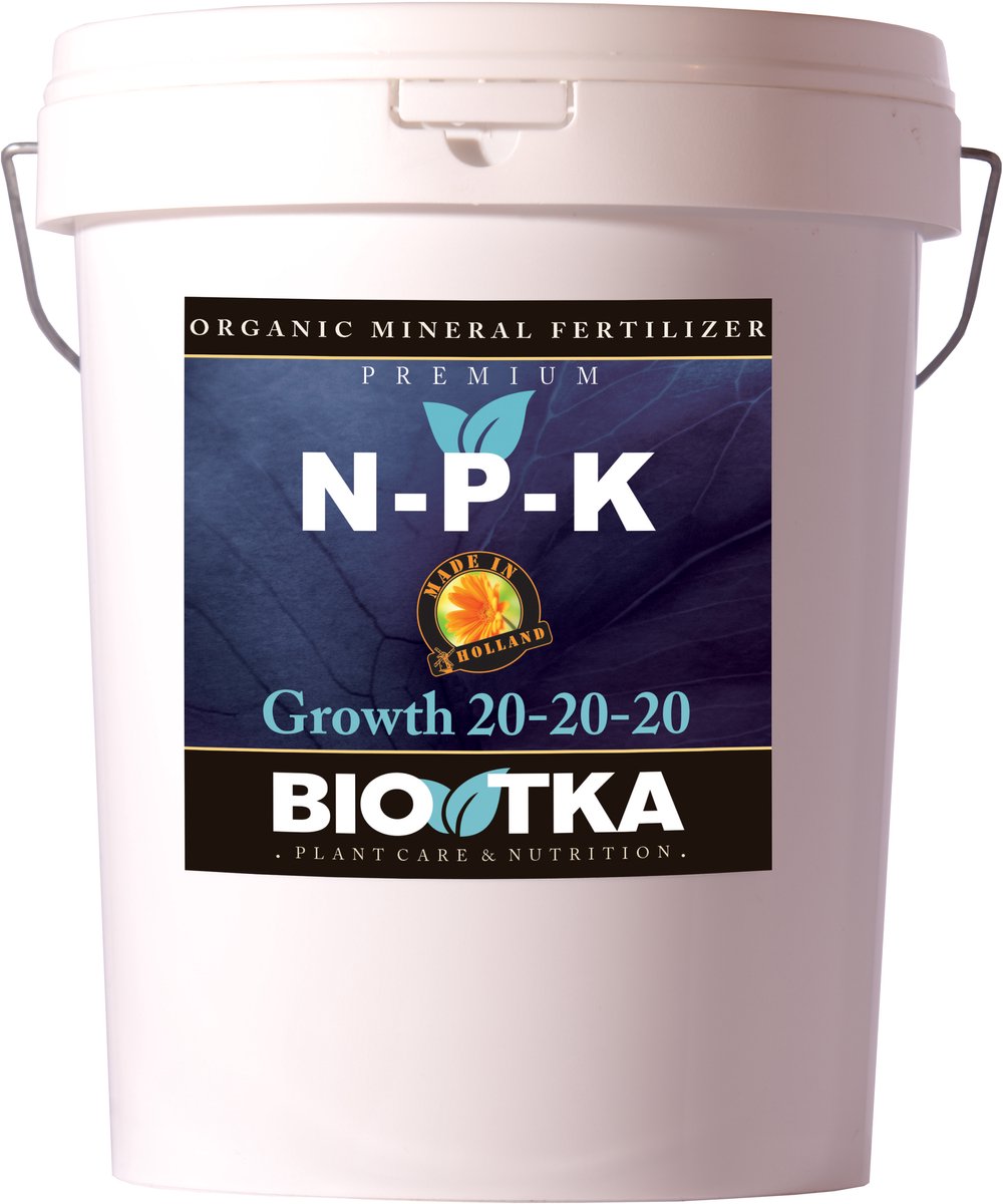 BioTka Microgranulaat NPK 20-20-20 Groeifase 5 kg. Granulaat