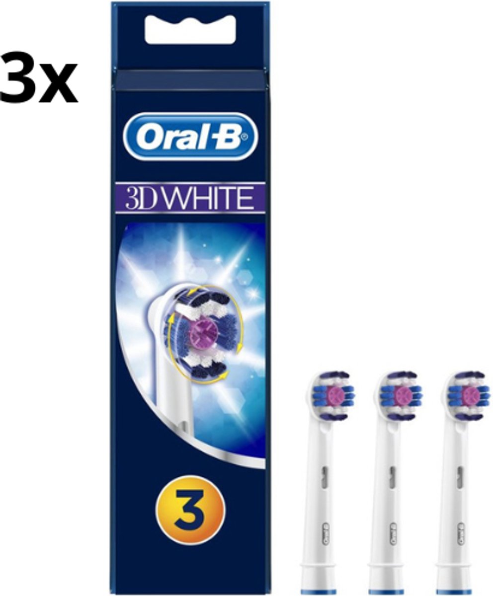 Oral-B 3DWhite Opzetborstel - 3 x 3 stuks