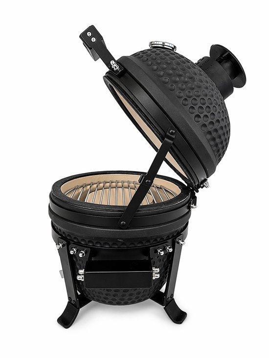 Patton Premium Mini 13" Kamado - Rooster Ø27 cm - Matzwart van Merkloos — afbeelding 3