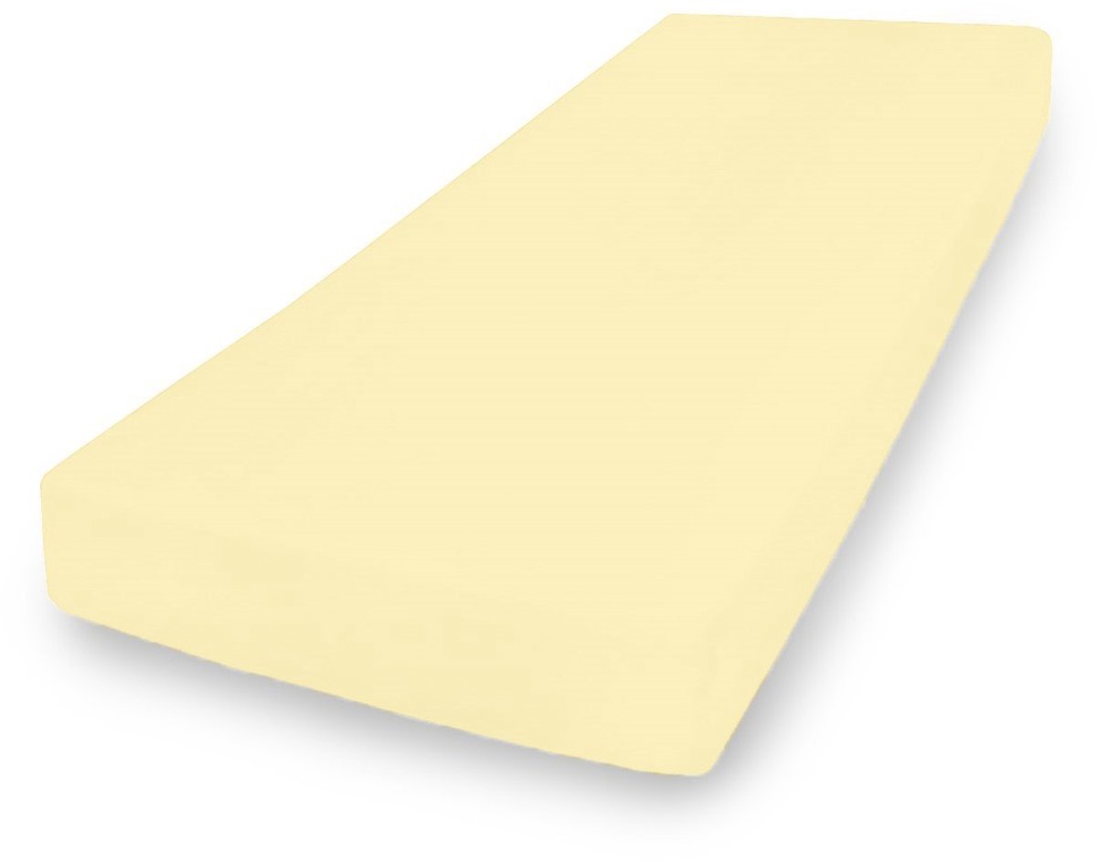 Matex PREMIUM - Jersey Hoeslaken - 130/140x190/200 cm - Geel