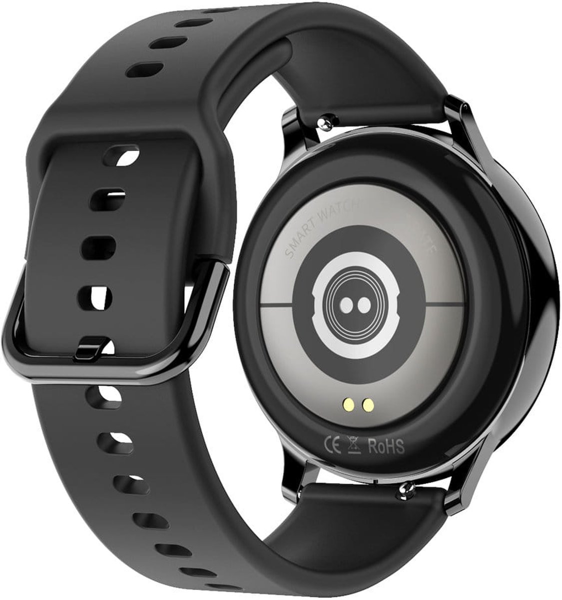 Promis SD25 Serie - Siliconen Horlogeband - Zwart - Smal - Universeel voor 20mm