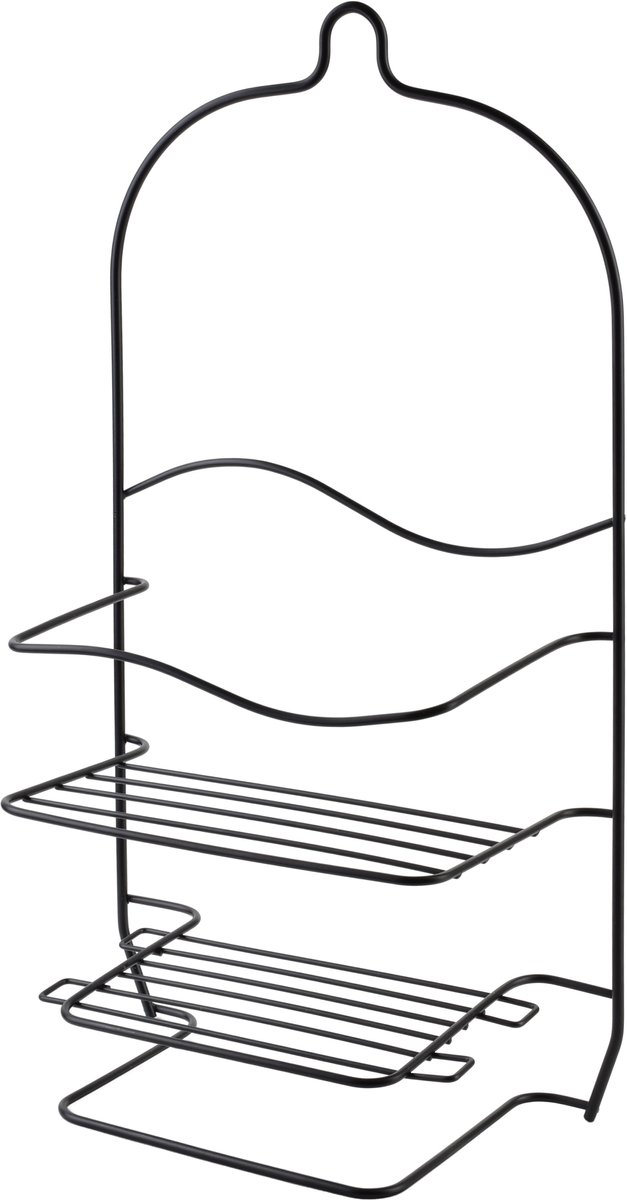 Mondex CARL BLACK - Badkamerrek - 21,5x11x40,5 cm - Zwart - Metaal