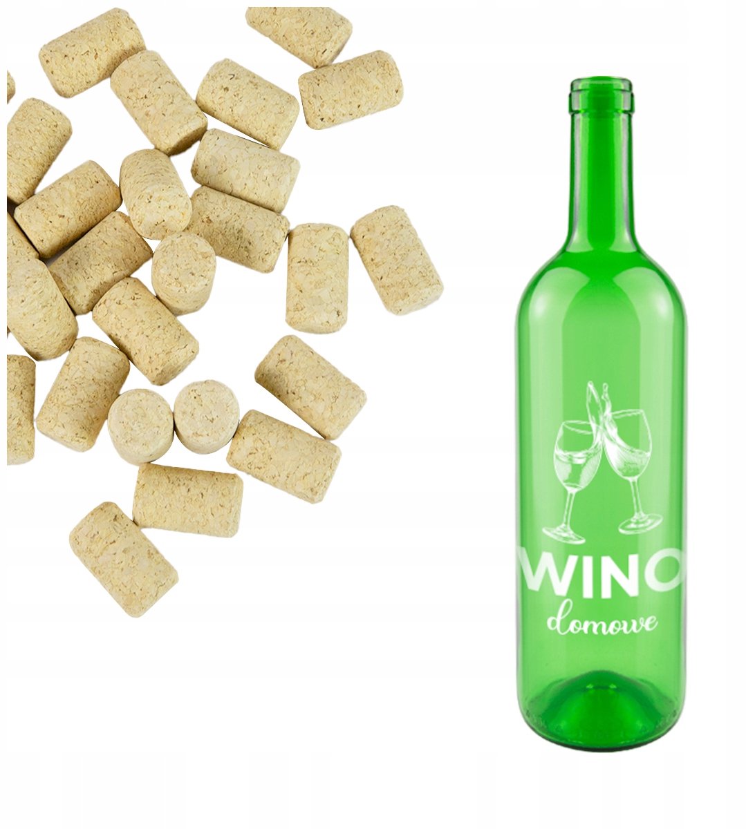 Bimberek - Wijnfles - 750ml - Groen - Bedrukking