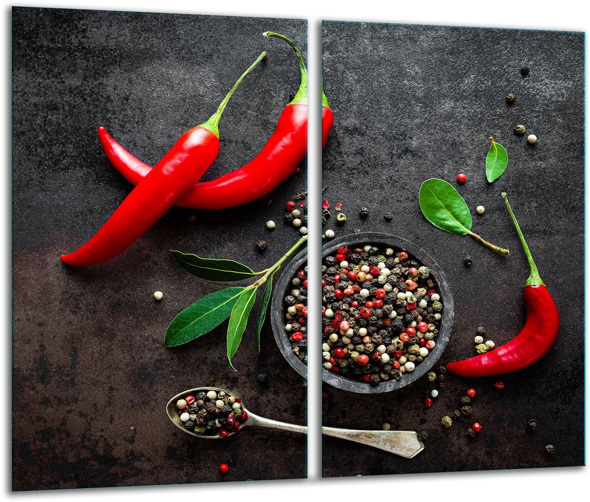 TMK ArtDeko - Gekleurde Snijplank - 2x30x52 cm - Chilli