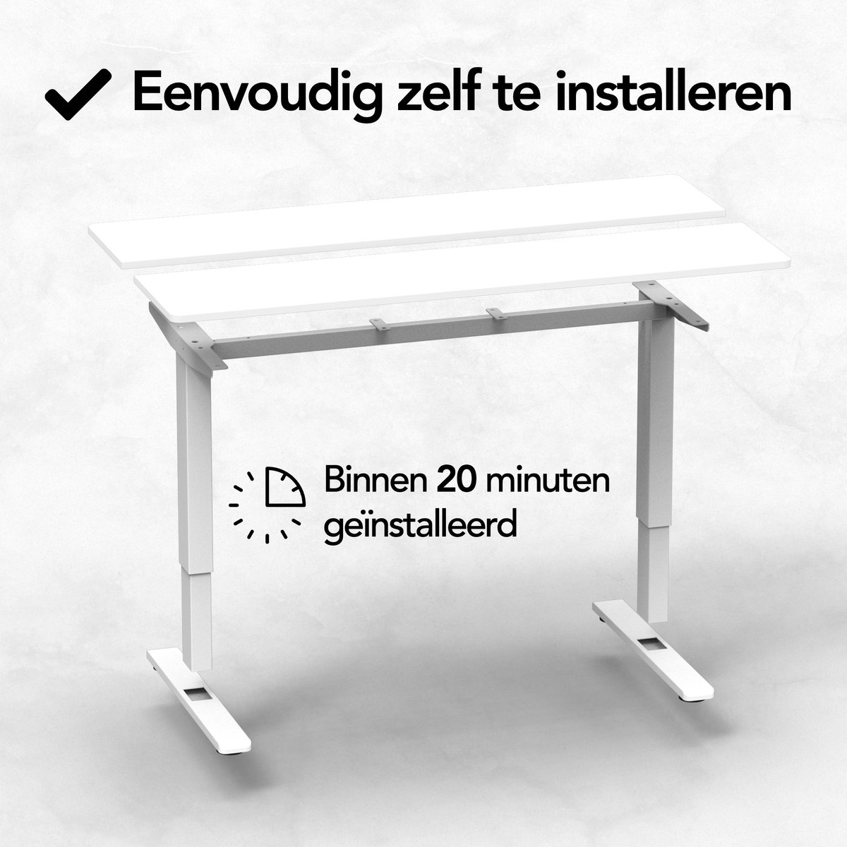 Infinity Goods Zit Sta Bureau Elektrisch Verstelbaar - 120 x 60 CM - Geheugenfunctie - Wit thumbnail 8