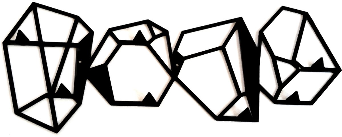 Decorizzly Crystalight - Wandkapstok - Modern - 665 mm - Stalen Constructie