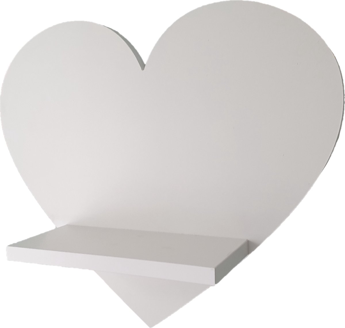 Moliland Prestige - Kinderplank - Hartvorm XL - Wit - 40x40cm