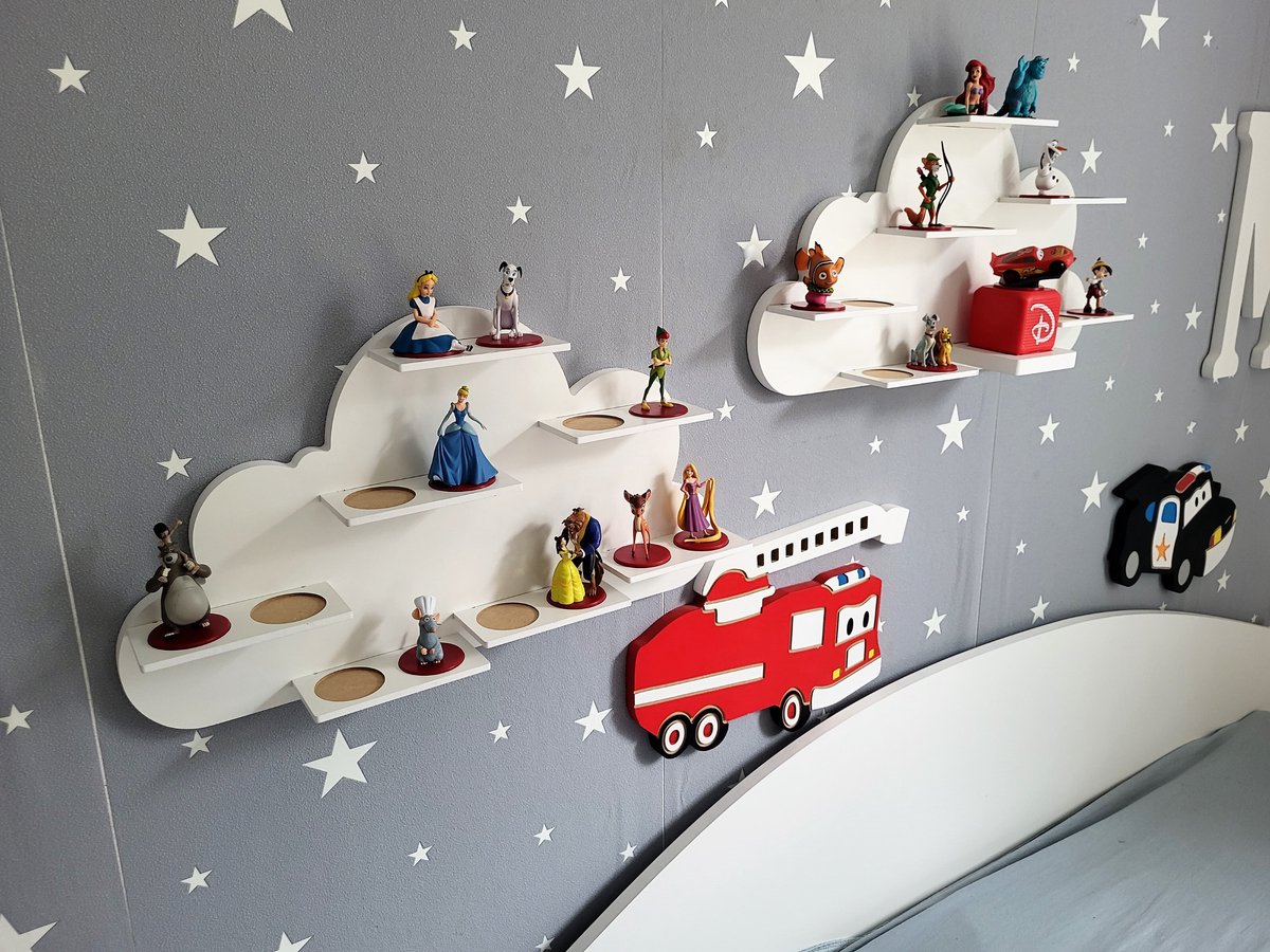 Moliland Serie - Wandrek voor Audiofiguren - Disney - MDF - Wit