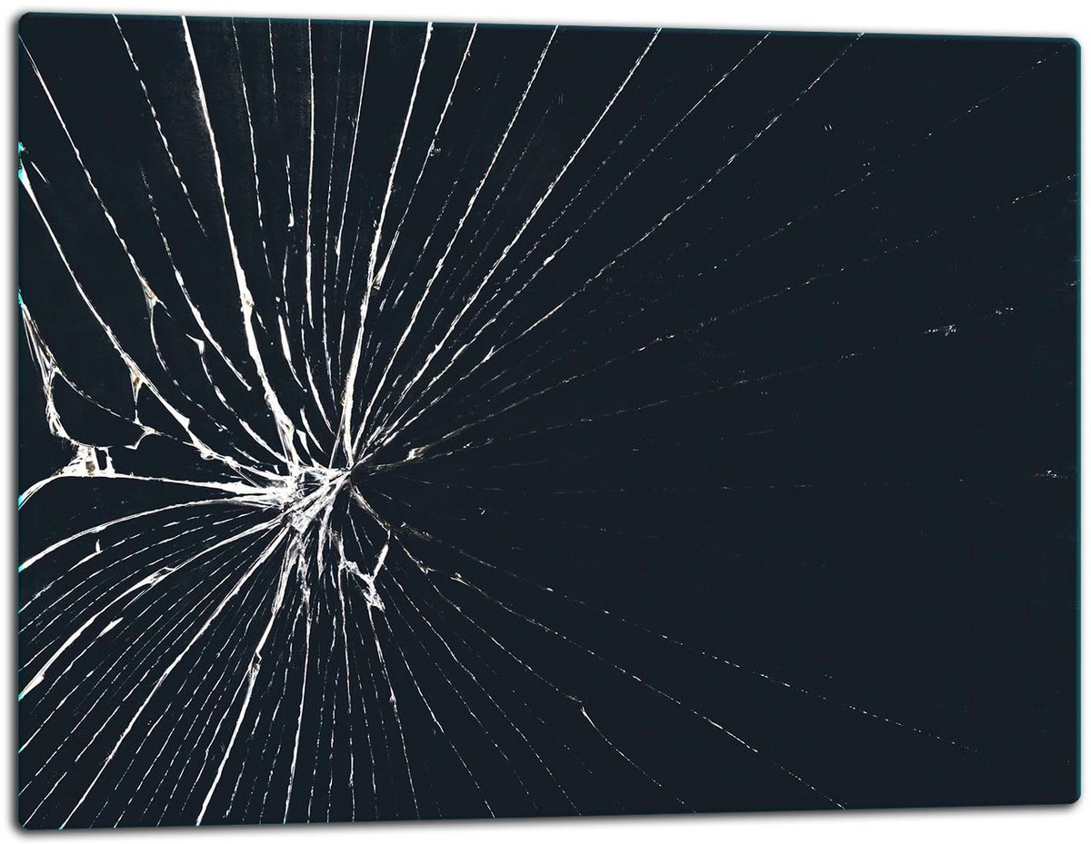 TMK ArtDeko - Glazen Snijplank - 52x40 cm - Zwart - Inductie - Antislip