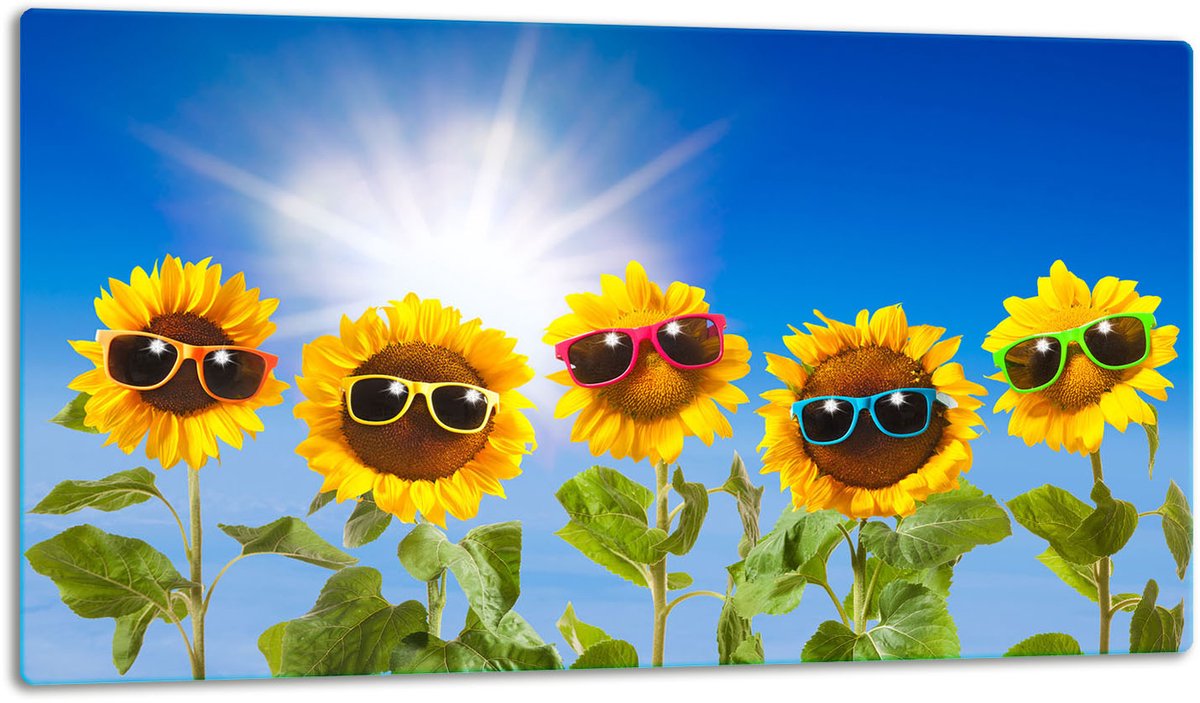 TMK ArtDeko - Snijplank - Glas - 52x30 cm - Bloemenmotief