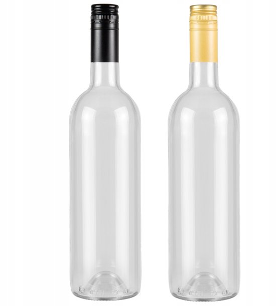 Bimberek - Glazen Flessen - 750ml - Transparant - Set van 10 van Merkloos — afbeelding 5