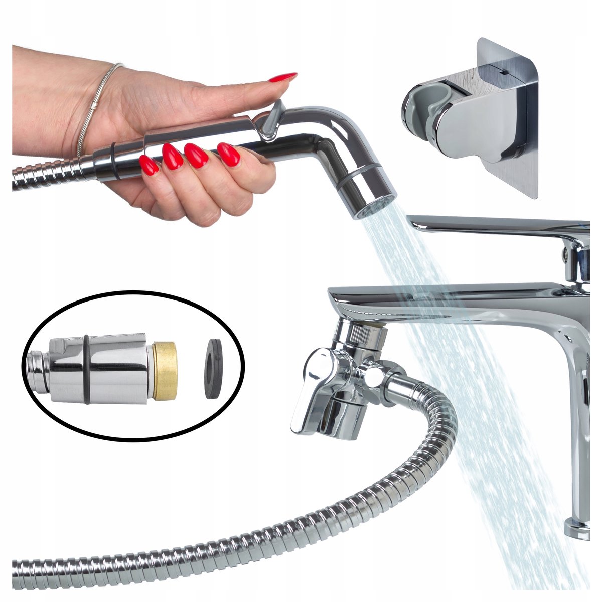 SOTBE LARK - Bidet Douche Set - Ergonomisch Ontwerp - Chromen Afwerking