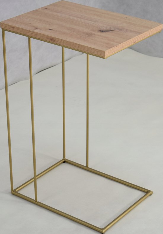 FutuStal - Serie Filo - Stalen Bijzettafel - Zwart - Dąb Artisan van Merkloos — afbeelding 3