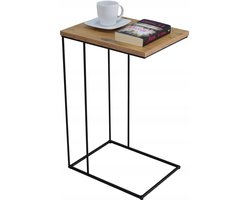 FutuStal Serie - Druciany Hulp Tafel - 62cm - Draaibare Metalen Basis - Dąb Lancelot Blad