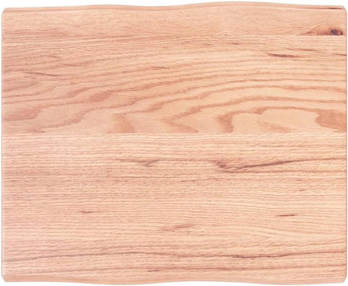 Houten Tafelblad - Werkblad Massief Hout - Tafel Upgraden - Natuurlijke Rand - 60x50 cm - Lichtbruin