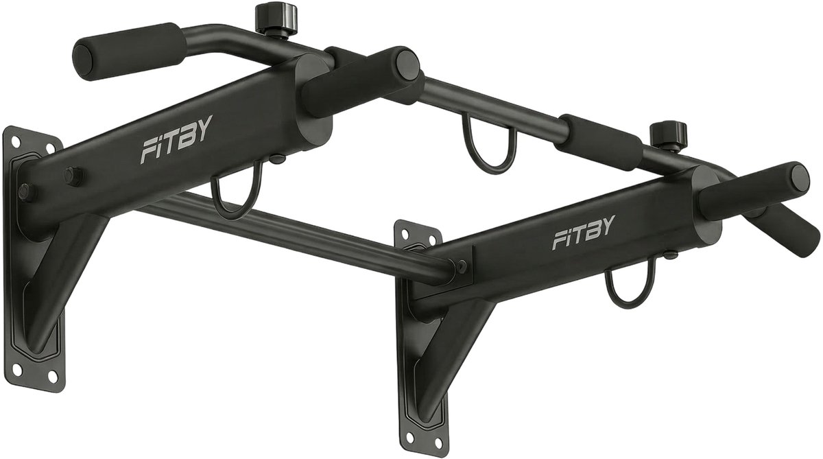 Fitby Pull Up Bar - Optrekstation - Pull Up Bar - Optrekstang - 4-in-1 Pull Up Bar - Home Gym - Zwart