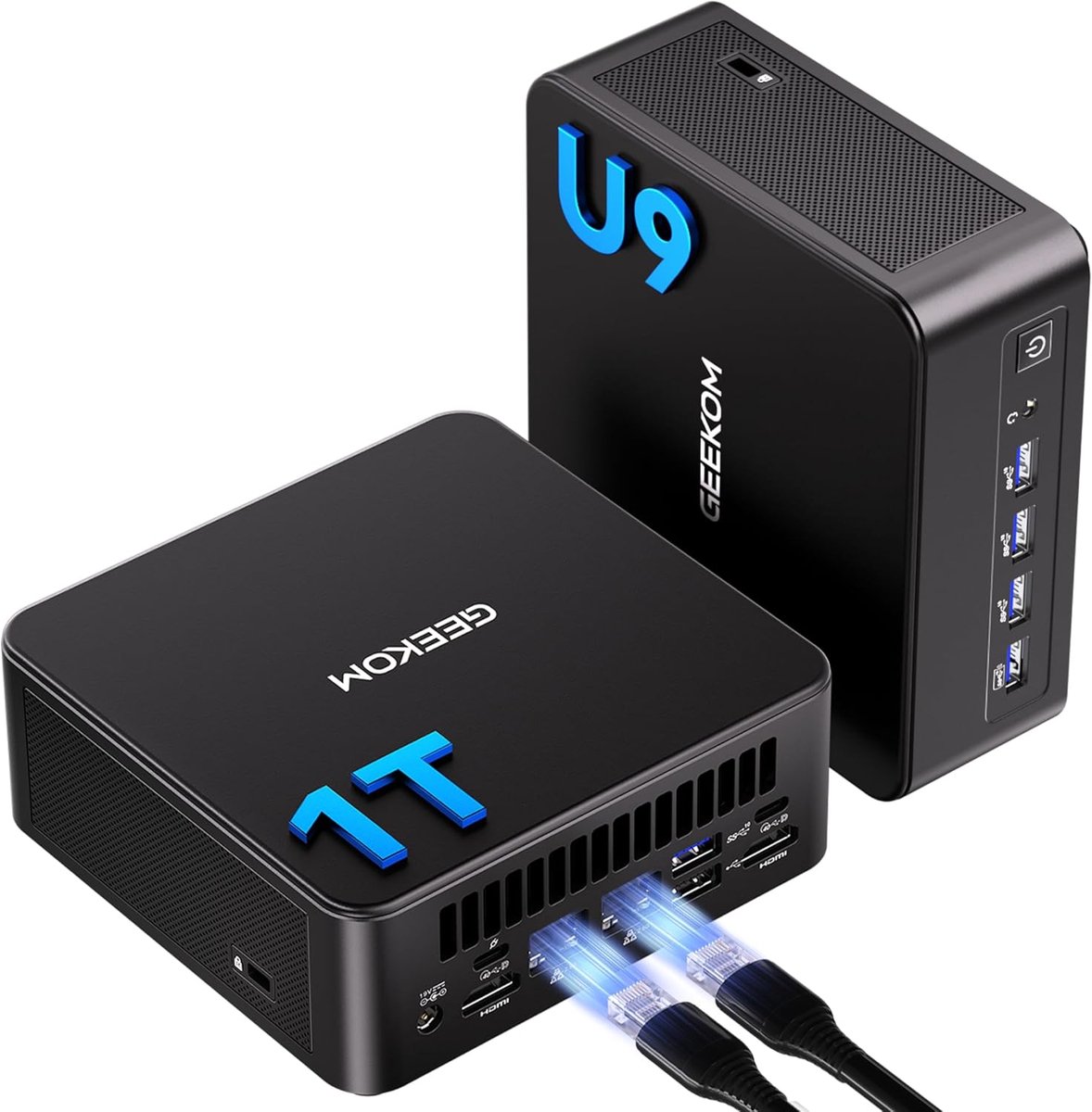 GEEKOM IT13 MAX 2026 mini-pc met - mit U9-185H(16C/22T, bis zu 5.1GHz)- Dual 2.5G LAN- Windows 11 Pro - Mini Computer- 16GB RAM- 1TB SSD- 6X USB | KI-Leistung| Intel Arc Grafik- Mini PC met,Mini Computer,Game PC,pc voor gam