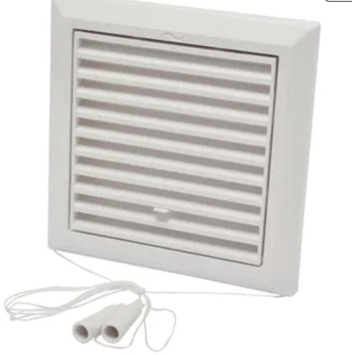 Sencys schuifrooster 20x20cm kunststof wit