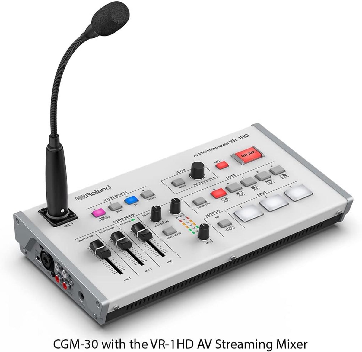 Gooseneck Microfoon - Desktop Microfoon - Livestream Presentaties - Compact Condensator Ontwerp - 300 mm Gooseneck - Black