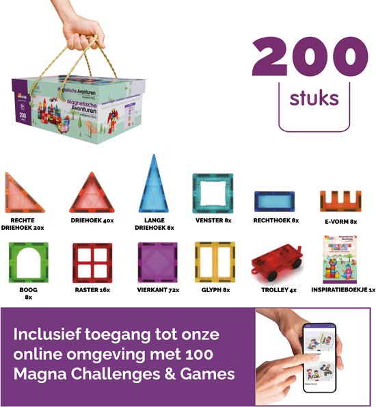 Magnetische bouwstenen, 49-delige STEM magnetische bouwblokken, reisspeelgoed, magnetische tegels, peuterspeelgoedset, on-the-go constructie speelgoed voor jongens en meisjes vanaf 3 jaar