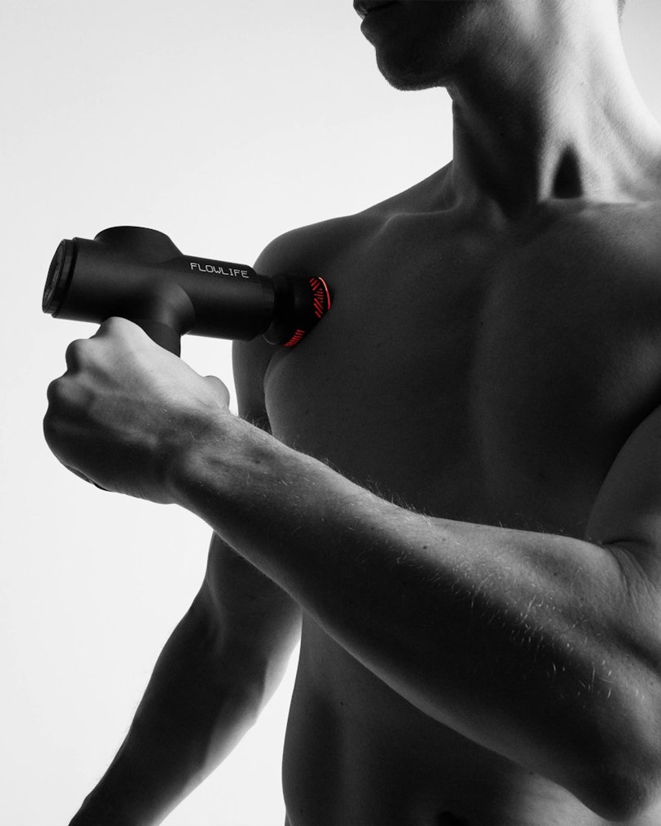 Flowlife Flowgun Heat – Massage Gun met Warmte & Koude Therapie – Professioneel – Massage Apparaat – Massage Pistool – 5 Snelheden – 10mm Slagdiepte – Spierherstel Apparaat met 5 Opzetstukken — cadeau in Sport & Outdoor - foto 8