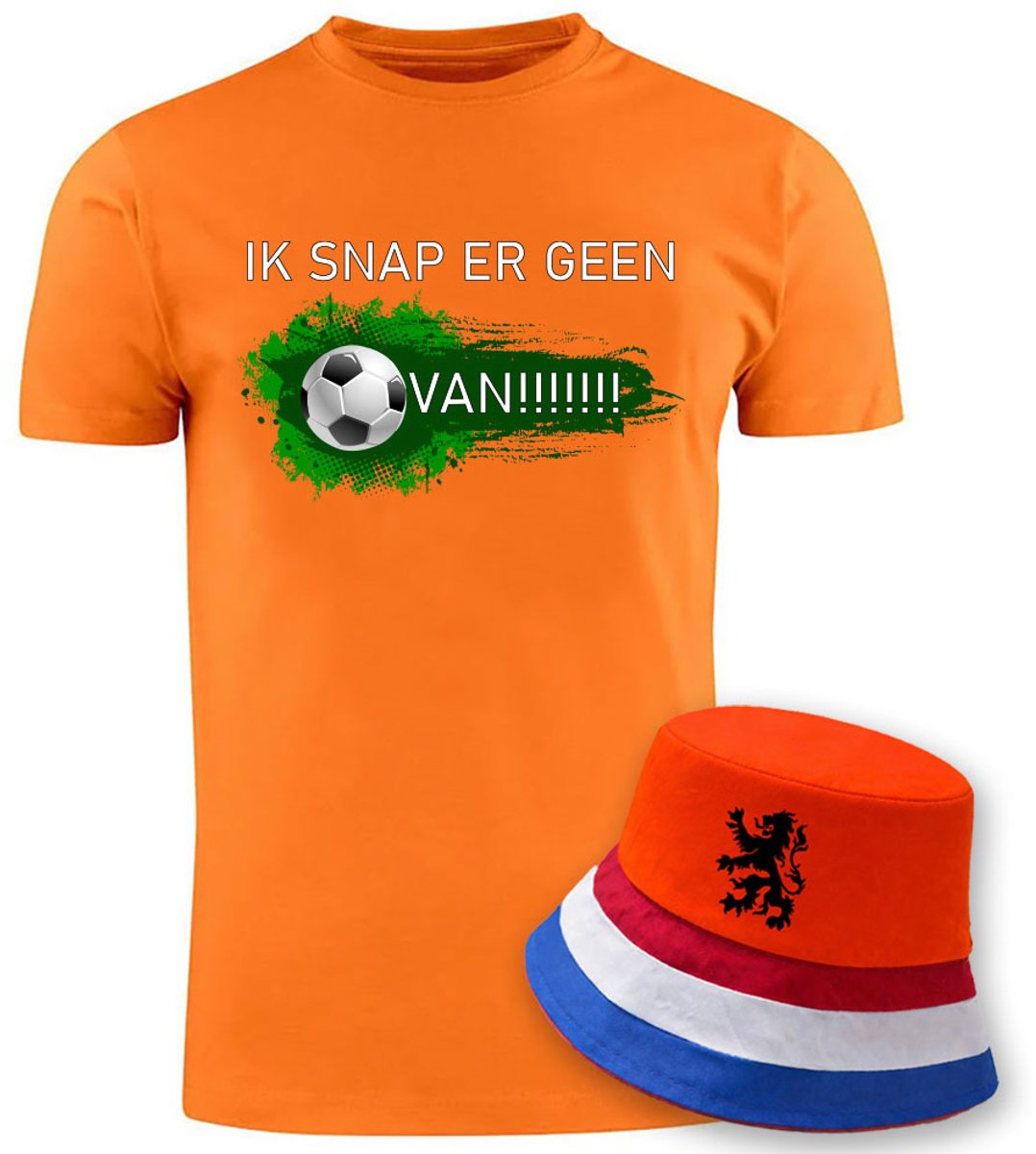 Oranje T-shirt Voetbal - Nederland WK 2026 Shirt + Hoedje