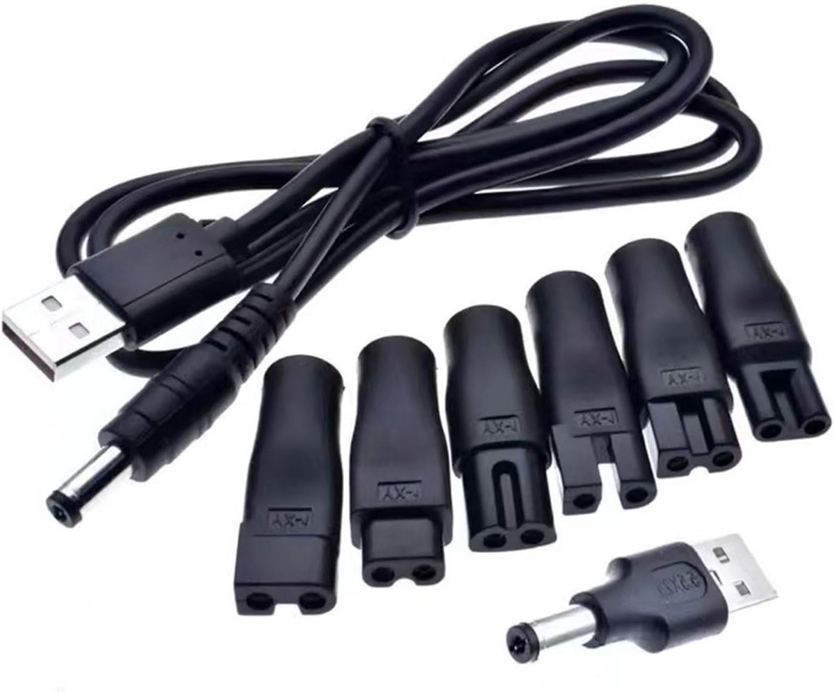 5 V USB voedingskabel voor scheerapparaten, elektrische grasmaaiers en onderhoudsapparaten met 6 multifunctionele USB-aansluitingen