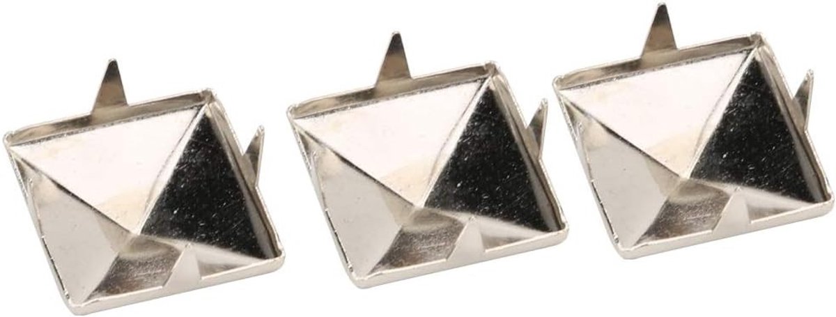 100 stuks 10mm-15mm vierkante spikes voor handwerk, leren tassen en schoenen decoratie met nagelkop