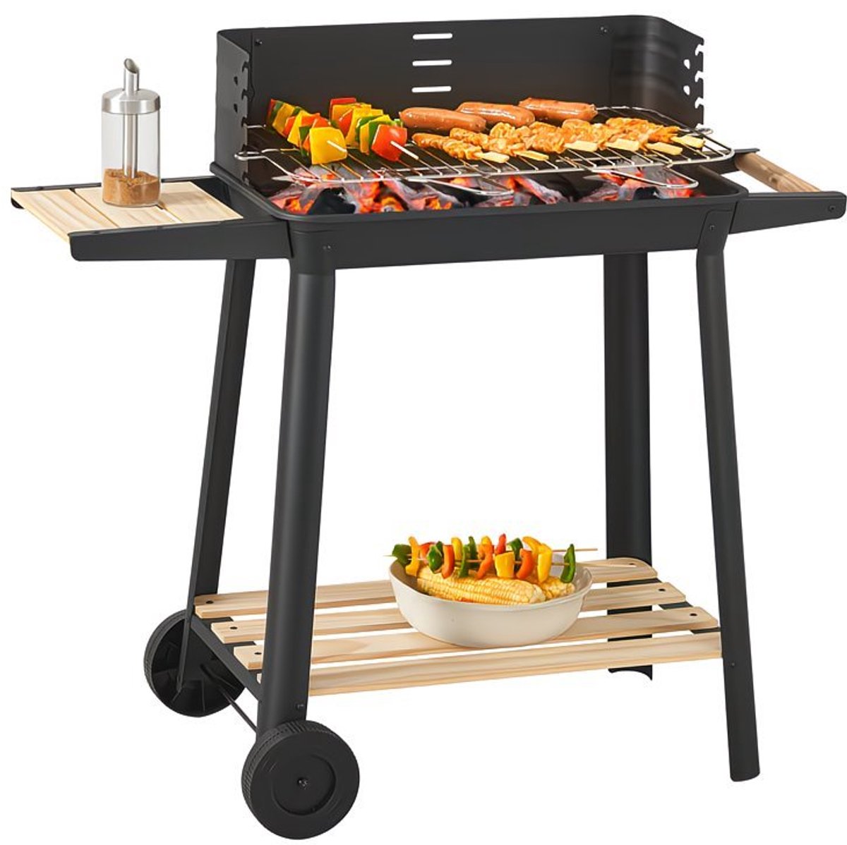 29 delige BBQ gereedschapset RVS met burgerpers grilltools en opbergtas voor barbecue