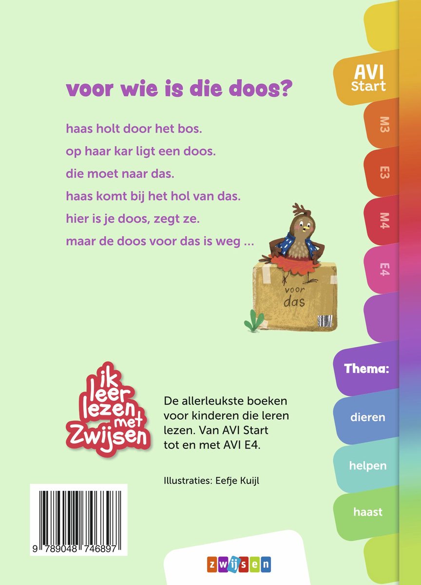 Ik leer lezen met Zwijsen - voor wie is die doos? - back cover