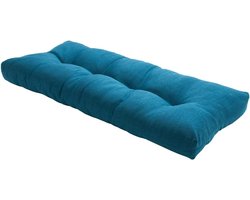 FUNHOME Buitenbankkussen 114 x 45,7 cm met antisliphandgrepen, waterdicht kussen voor veranda-schommel, bankkussens, getufte kussens voor terras tuinmeubelen, raamzitkussens binnen (koningsblauw)