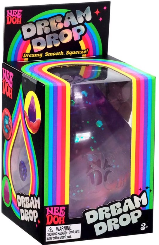 NeeDoh Stressbal - Dream Drop - Paars - 1 Stuk - Hauteur env. 8 cm - Nee Doh Stressballen - Fidget Toys