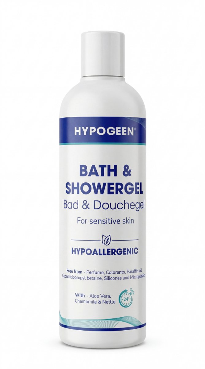 Hypogeen Bad- & Douchegel – Hypoallergene & PH-neutrale Douchegel – Parfumvrij – Ondersteunt de natuurlijke balans van de huid – Met Aloe Vera – Natuurlijke Douchegel – 300ml