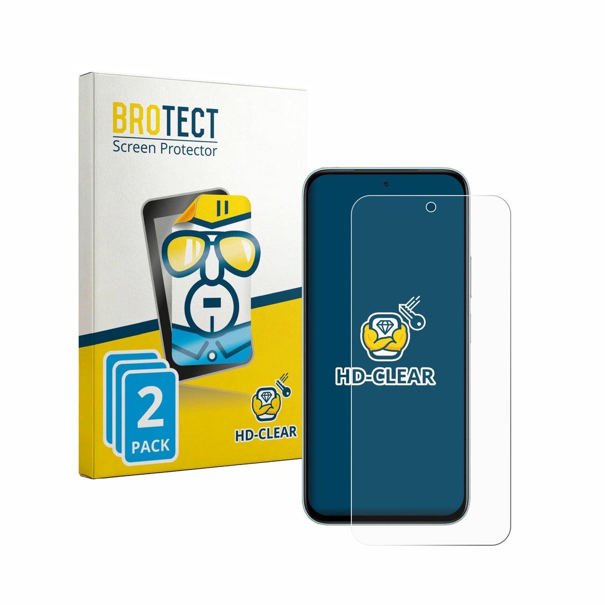 BROTECT - Screenprotector voor Vivo iQOO Z11x - Folie Beschermfolie transparant 2 Stuks