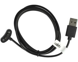 vhbw USB-opladerkabel compatibel met Mobvoi TicWatch Pro 3 Ultra, Pro X Smartwatch Fitnesstracker - oplaadstation zwart, 100 cm