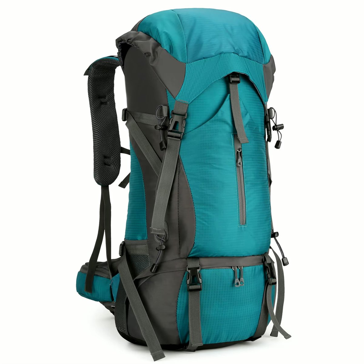 Hiking Rugzak 70L - Trekking Rugzak - Waterdicht - Met Regenhoes - Outdoor Backpack - Sky blue