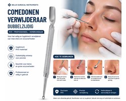Belux Surgical Instruments – Comedonenverwijderaar Dubbelzijdig – RVS – Mee-eter Verwijderaar – Professionele Acne Tool