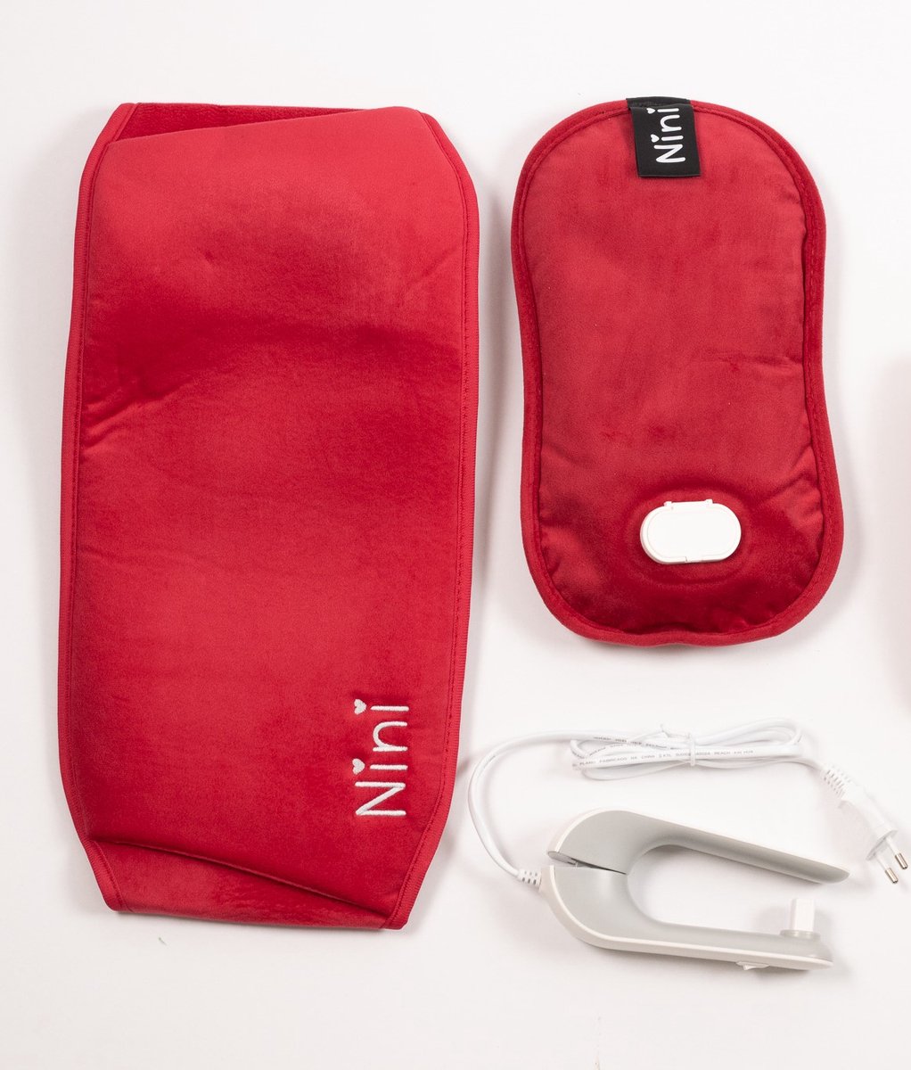 Nini Elektrische Kruik XL – Oplaadbare Warmtekruik – Tegen Buikpijn, Menstruatiekrampen & Koude Voeten – Draadloos & Veilig
