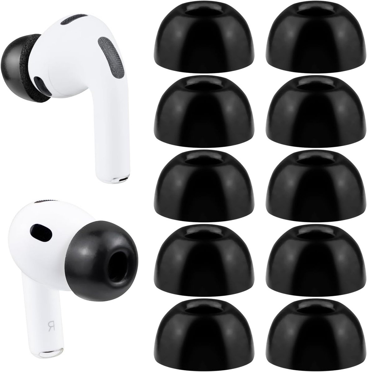 Comfortabele Memory Foam Oordopjes voor AirPods Pro 3 - Vervangende Eartips en Accessoires voor Optimaal Geluid en Demping (Zwart/L)