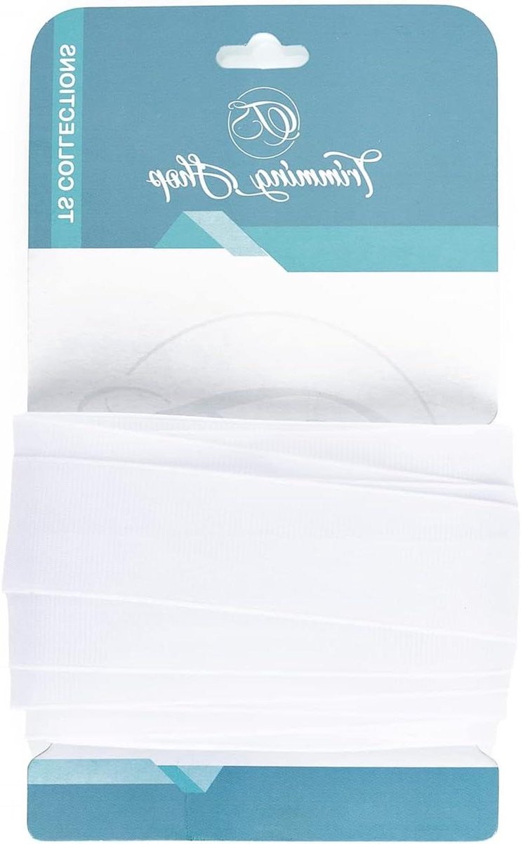 Grosgrain Lint - Polyester Lint - Knutselen en Decoreren - Geribbelde Textuur - 10 meter - Wit