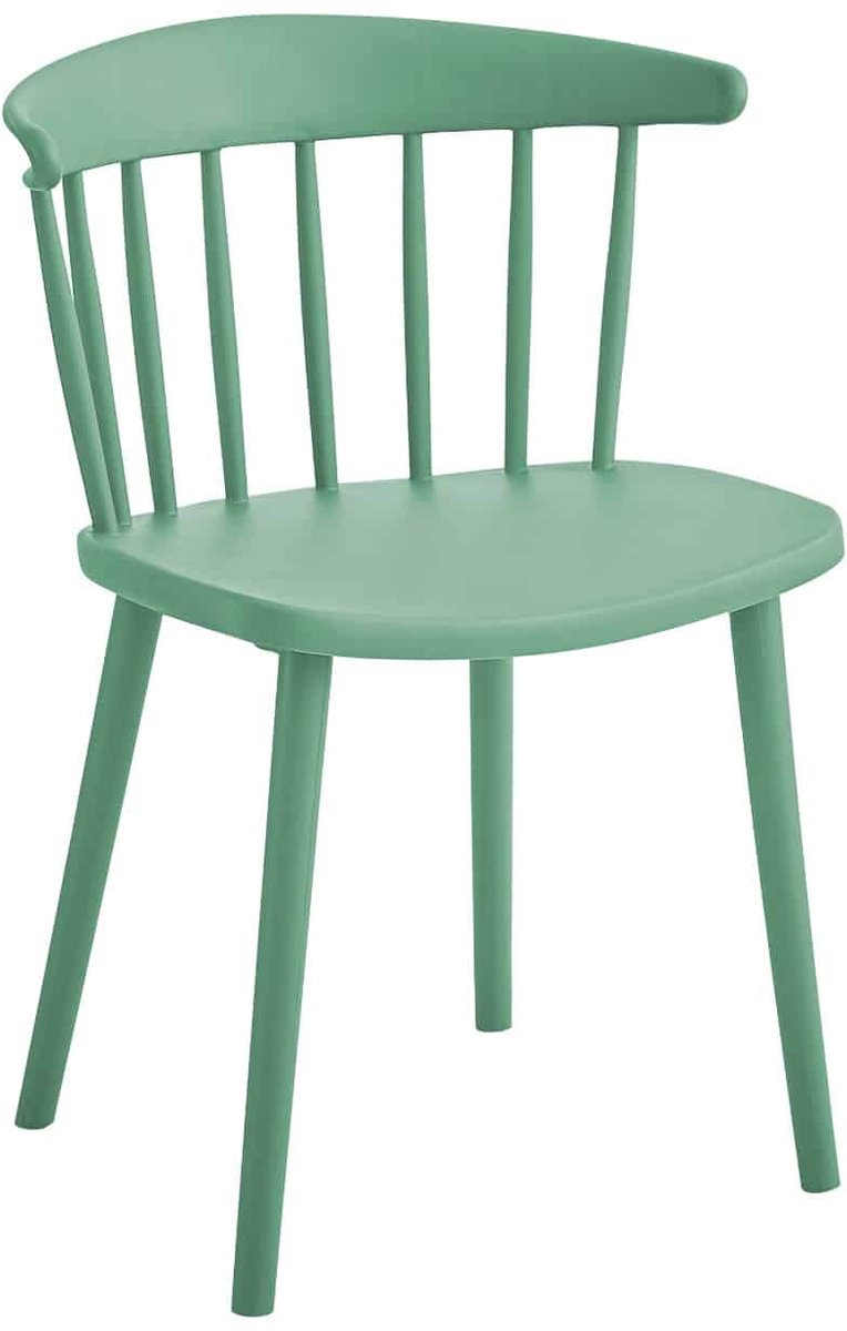 Leitmotiv Stoel Viejo - Groen - 57x44x75cm - Set van 4 - Modern - Woonkamer - Slaapkamer