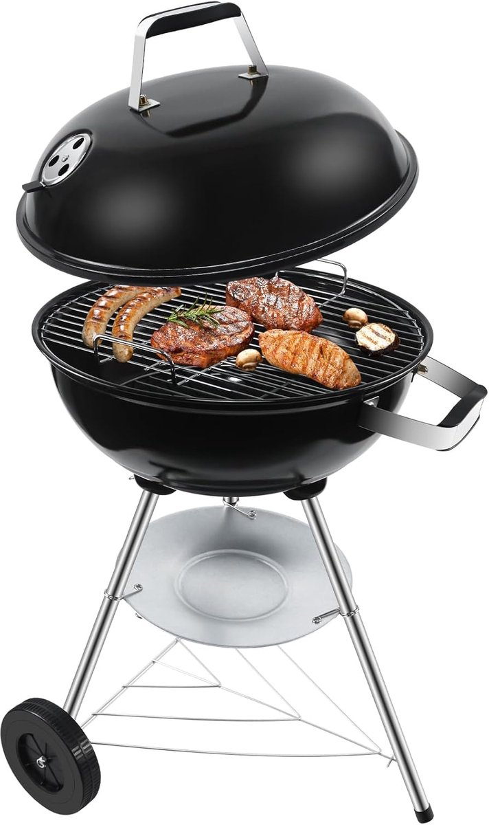 Houtskool BBQ Kogelmodel Met Ventilatieopeningen Barbecue Met Deksel Efficiënt Grillen Voor Meerdere Personen