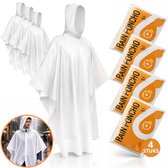 Twenty4seven® Poncho Set - 4 Stuks - Fietsponcho & Regenponcho - Regenpak Transparant - Waterdicht tegen Regen
