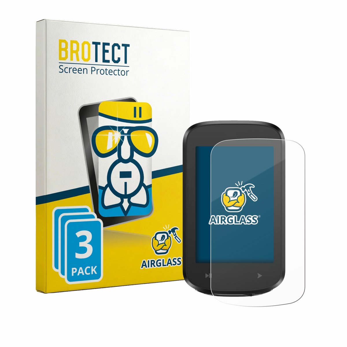 Screenprotector 3 Stuks voor igpsport BSC100MAX Beschermglas transparant