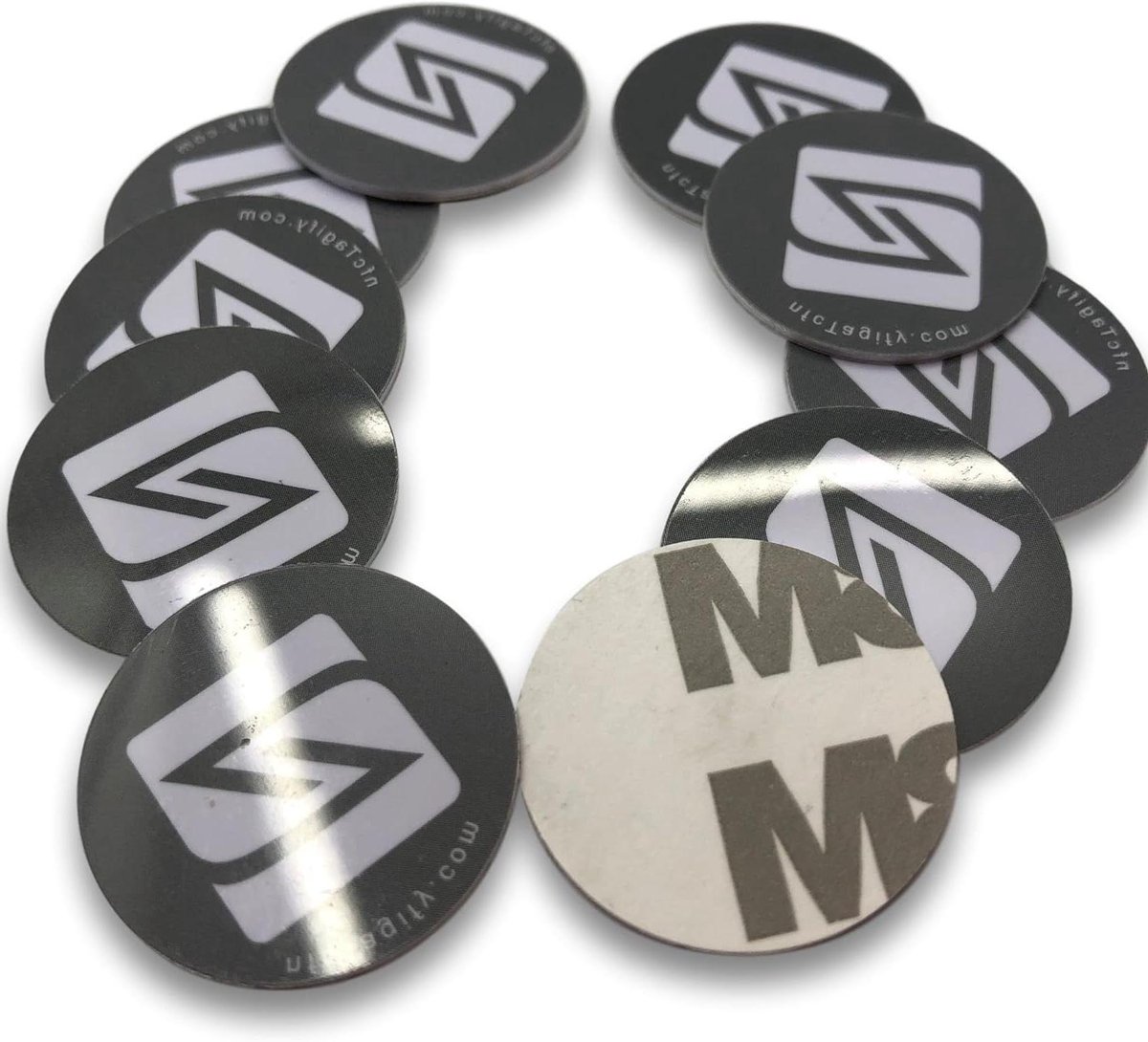 NFC-tags - Slimme stickers - Automatiseer taken - NXP NTAG213 chip - 10 stuks - Zwart
