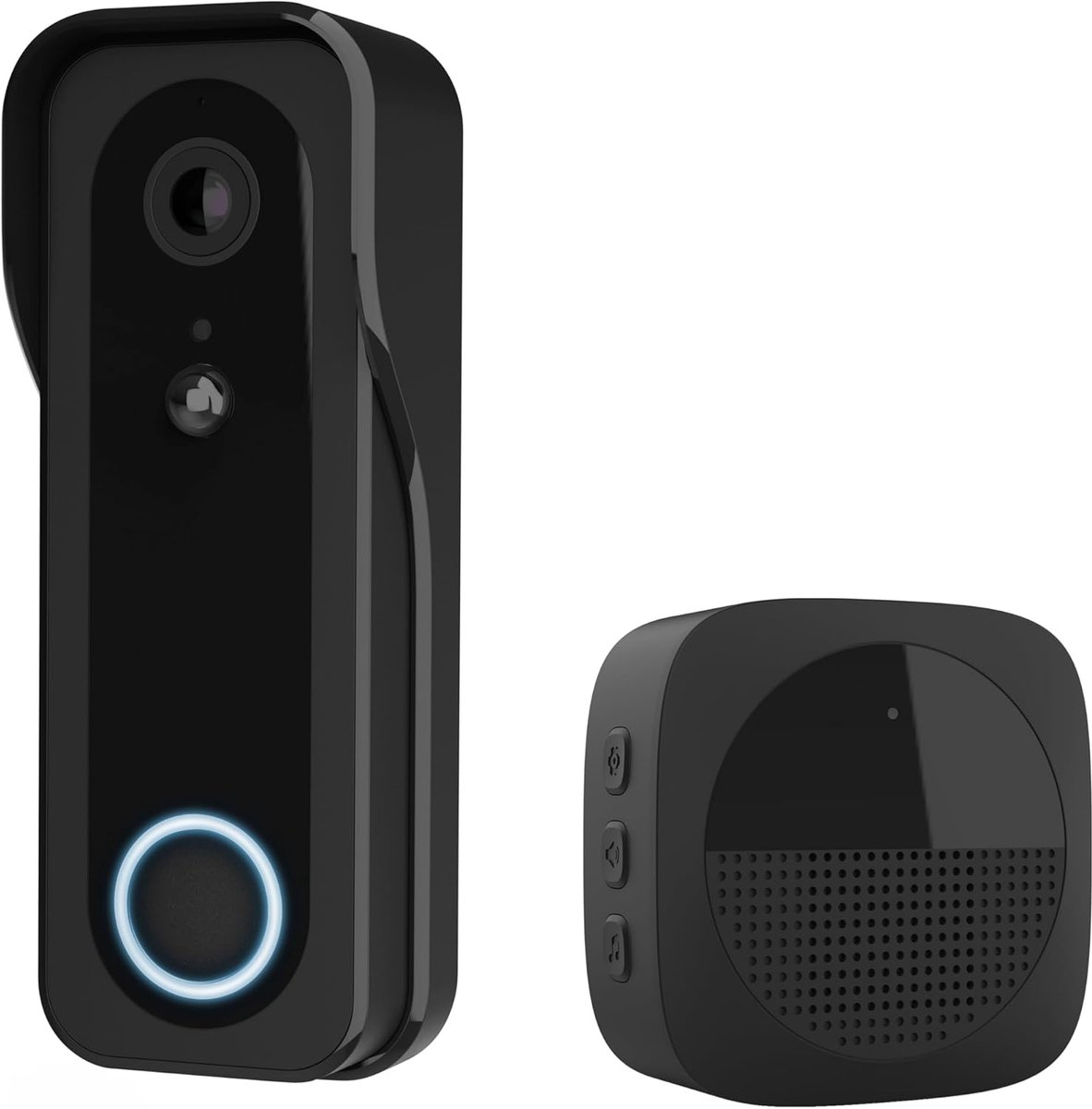 Video Deurbel Camera - Slimme Deurbel - Bezoekers Herkennen - Draadloze Gong Inclusief - 3MP 2K HD - Zwart