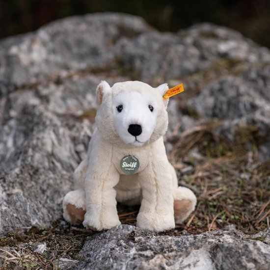 Steiff Knuffeldier Teddies for Tomorrow Siro ijsbeer, schattig knuffeldier met kunststof ogen, kinderen, jongens en meisjes, pluche dier 30 cm, wit, 062575 van Steiff — afbeelding 2